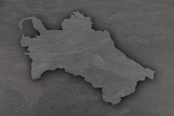 Карта Туркменістану Темному Аркуші — стокове фото