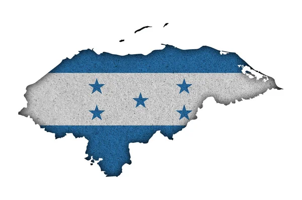 Map Flag Honduras Felt — Stock Photo, Image