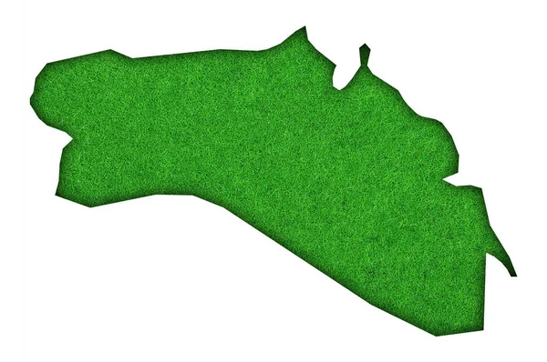 Karta Över Menorca Grön Filt — Stockfoto