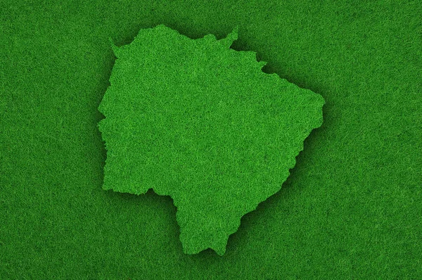 Mato Grosso Sul Térképe Zöld Filcen — Stock Fotó