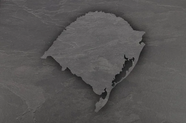 Карта Ріо Гранде Сул Темному Аркуші — стокове фото