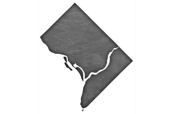 Mapa Washingtonu Tmavé Břidlici — Stock fotografie