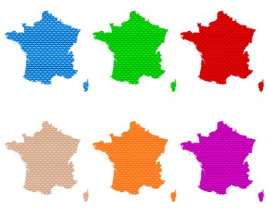 Fransa haritaları kabarık