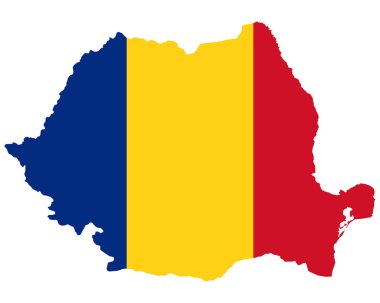 Romanya haritasında bayrak