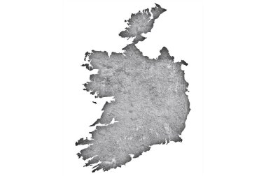 Yıpranmış beton üzerine İrlanda Haritası