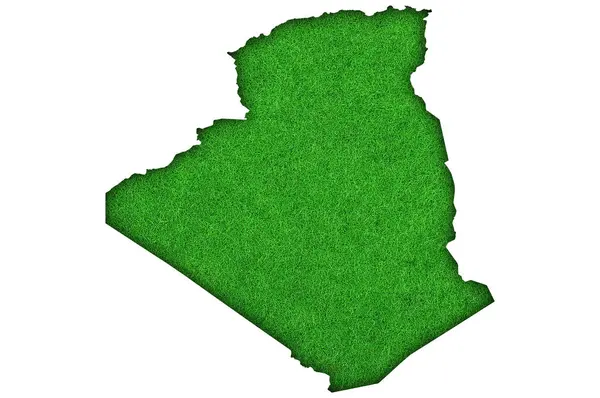 Mapa Argelia Fieltro Verde — Foto de Stock