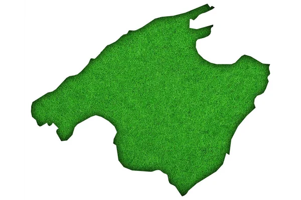 Mapa Maiorca Feltro Verde — Fotografia de Stock