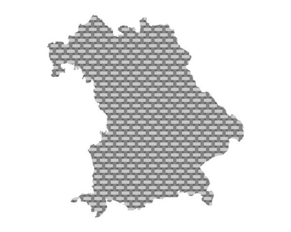 Карта Баварії Груба Сітка — стоковий вектор