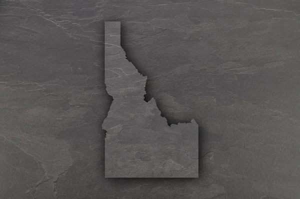 Mapa Idaho Pizarra Oscura —  Fotos de Stock