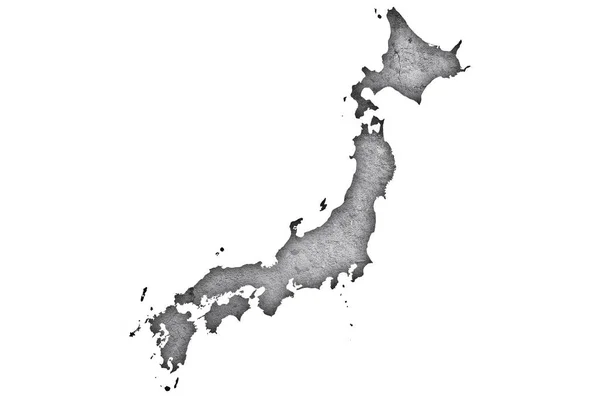 Mapa Japón Sobre Hormigón Envejecido — Foto de Stock