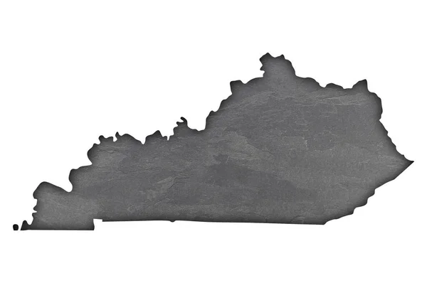 Mapa Kentucky Tmavém Břidlici — Stock fotografie