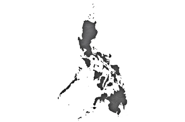 Mappa Delle Filippine Ardesia Scura — Foto Stock