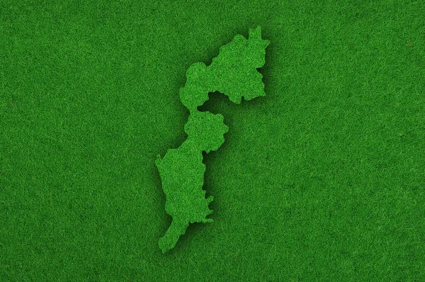 Карта Бургенланда Зеленом Войлоке — стоковое фото