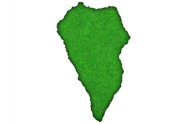 Palma Térképe Zöld Filcen — Stock Fotó