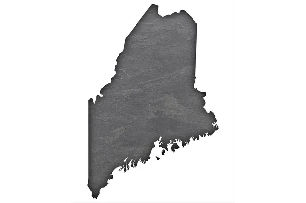 Mapa Maine Pizarra Oscura —  Fotos de Stock