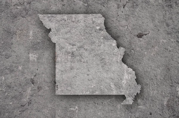 Mapa Missouri Hormigón Envejecido —  Fotos de Stock