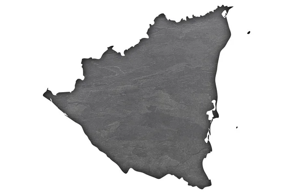 Map Nicaragua Dark Slate — Stock Photo, Image