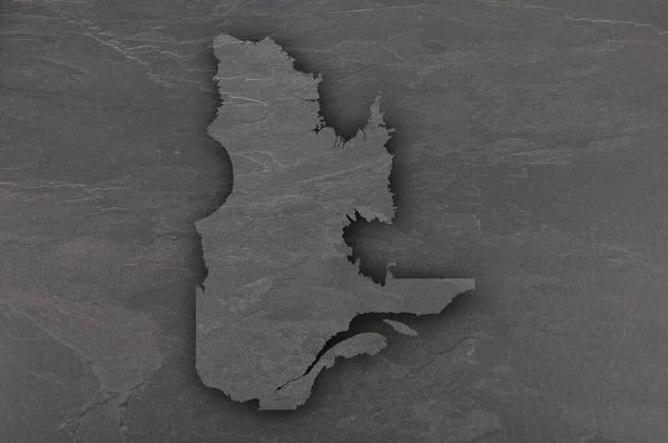 Quebec Haritası Karanlık Sayfada — Stok fotoğraf
