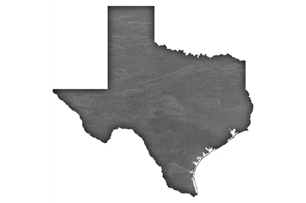 Teksas Haritası Kara Tahta Üzerine — Stok fotoğraf