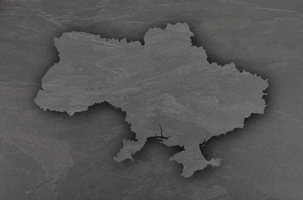 Карта України Темному Аркуші — стокове фото