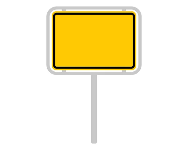 Road Sign Germany White — Stock Vector