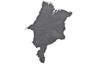 Map of Maranhao on dark slate clipart
