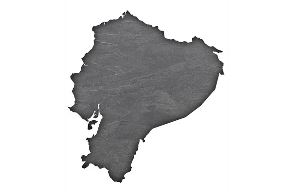 Carte Équateur Sur Ardoise Sombre — Photo