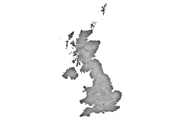 天気の良い日のイギリスの地図 — ストック写真