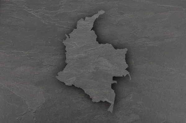Карта Колумбії Темному Аркуші — стокове фото