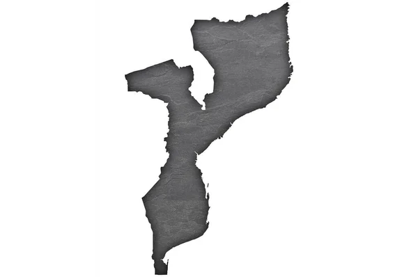 モザンビーク地図暗いスレート — ストック写真