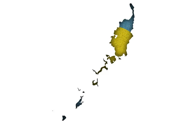 Mapa Flaga Palau Filcu — Zdjęcie stockowe