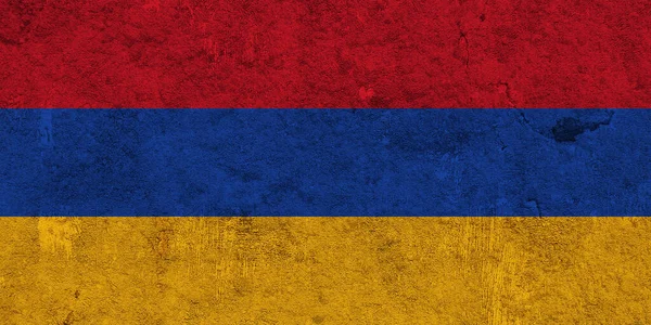 Flagge Armeniens Auf Verwittertem Beton — Stockfoto