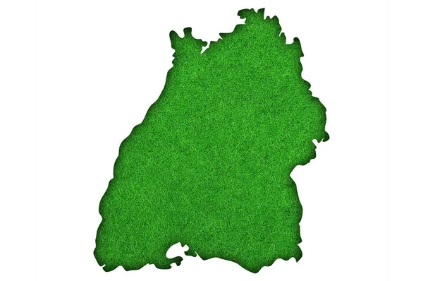 Mapa Baden Wuerttemberg Feltro Verde — Fotografia de Stock