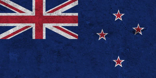 Flag New Zealand Weathered Concrete — Stock Photo, Image