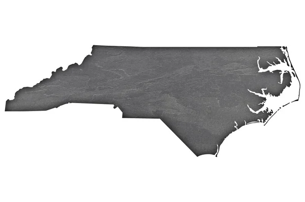 Karta Över North Carolina Mörk Skiffer — Stockfoto