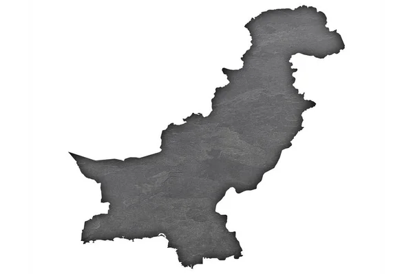 Mapa Pakistanu Ciemnym Łupku — Zdjęcie stockowe