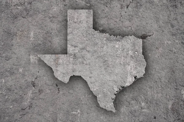 Kaart Van Texas Verweerd Beton — Stockfoto