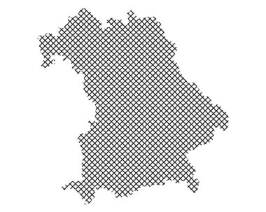 Basit çapraz dikiş üzerine Bavyera Haritası 