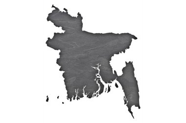 Bangladeş haritası karanlık sayfada