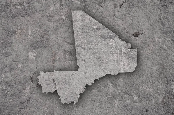 Yıpranmış Beton Üzerinde Mali Haritası — Stok fotoğraf