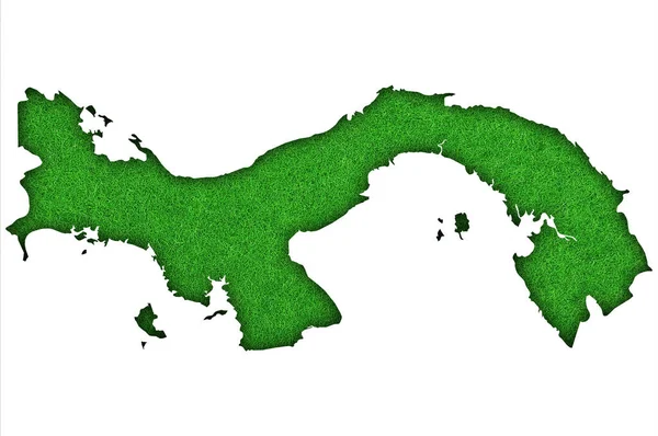 Mapa Panamá Feltro Verde — Fotografia de Stock