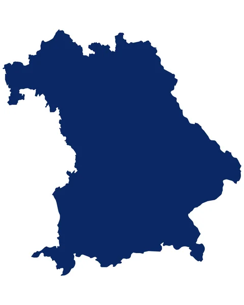 Map Bavaria Blue Colour — Stock Vector
