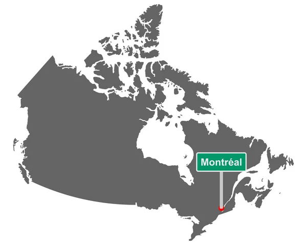 地名記号モントリオール カナダの地図 — ストックベクタ
