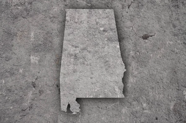 Mapa Alabama Hormigón Envejecido — Foto de Stock