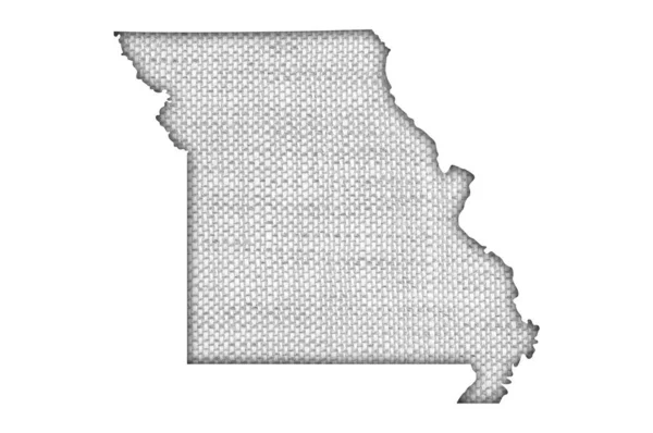 Mapa Missouri Starej Pościeli — Zdjęcie stockowe