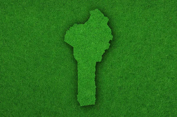 Yeşil Keçeli Benin Haritası — Stok fotoğraf