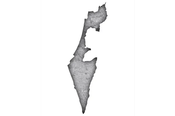 Mapa Israel Sobre Hormigón Envejecido —  Fotos de Stock