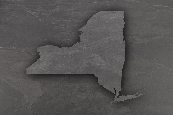 Mapa Nova York Ardósia Escura — Fotografia de Stock