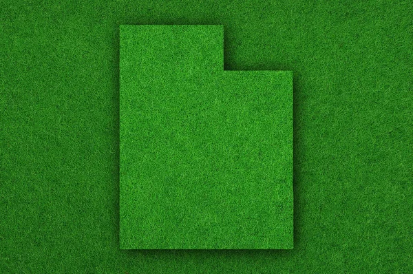 Utah Térképe Zöld Filcen — Stock Fotó