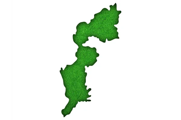 Mapa Burgenland Fieltro Verde — Foto de Stock